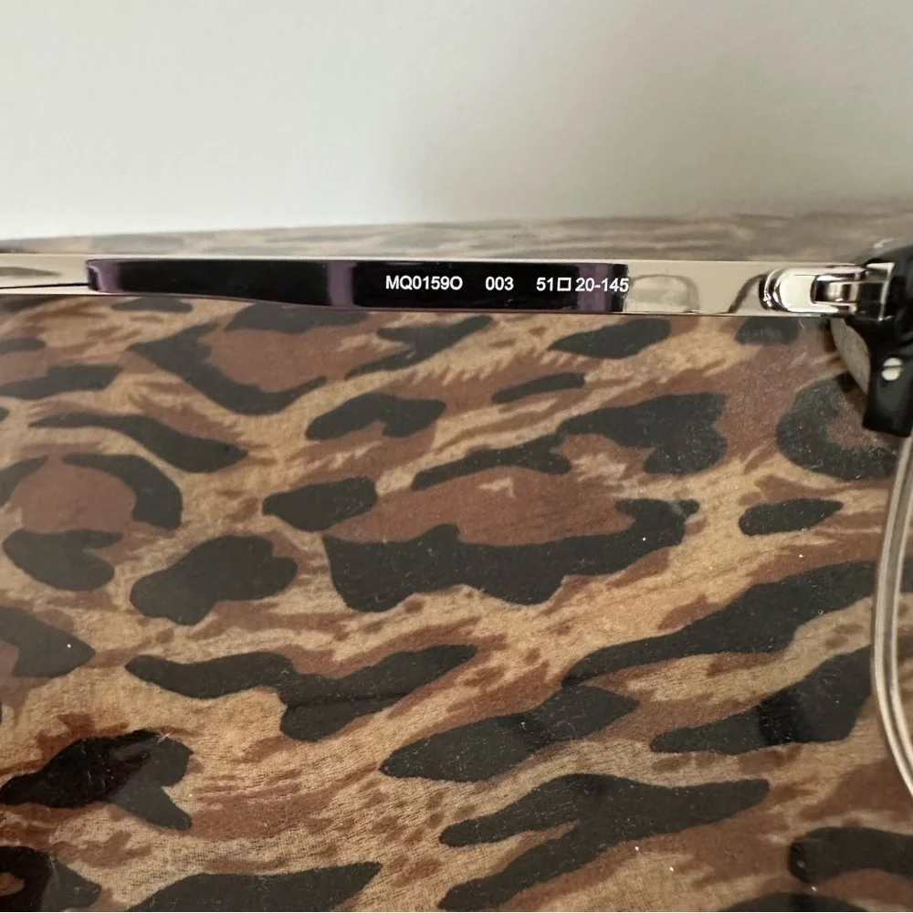MCQ ALEXANDER MCQUEEN MQO1590 003 SILVER EYEGLASSES 51-20 145 NWOT Unisex